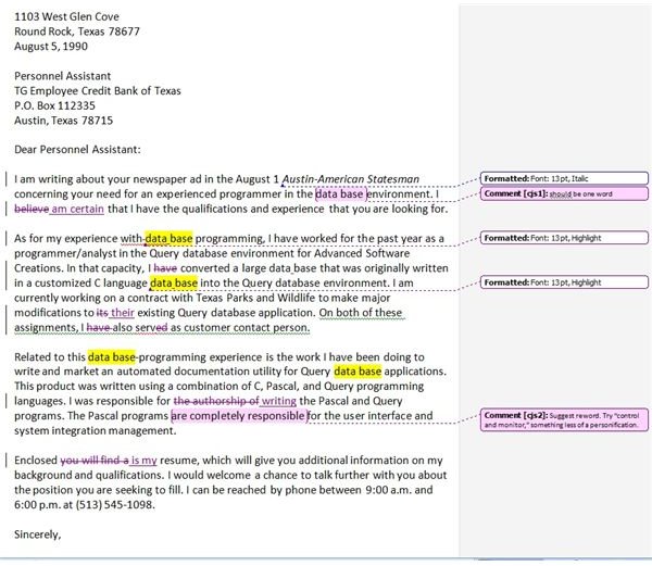 Enter Notes and Track Changes in MS 2007