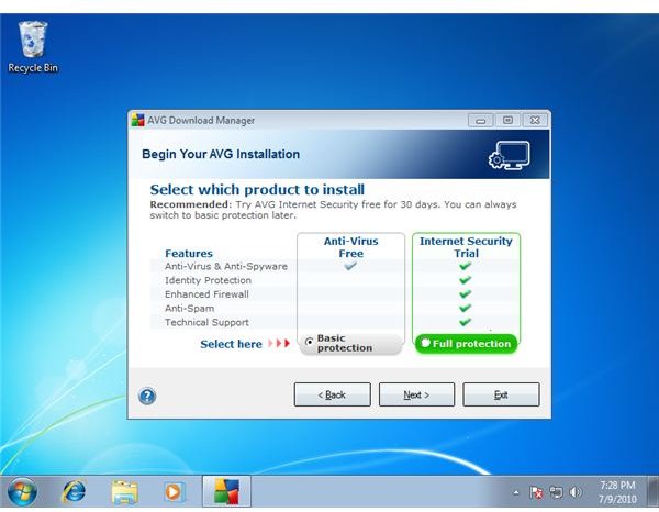 A Guide to AVG Free:  Windows 7 Security