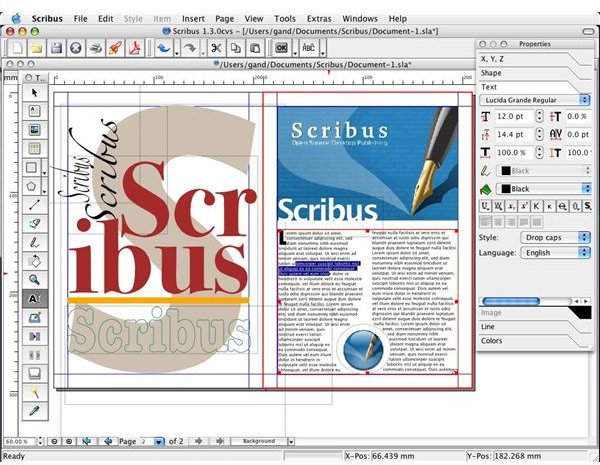 scribus, free dtp graphics software