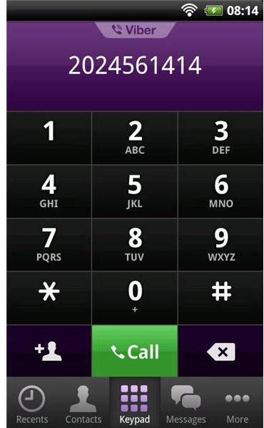 Viber Free Calls & SMS? Viber Call Screen