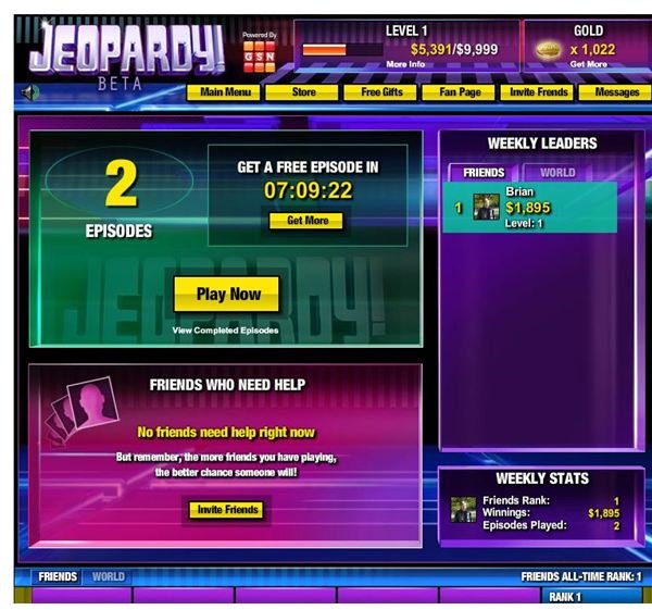 Facebook Jeopardy Review - T.V. Game shows come to Facebook
