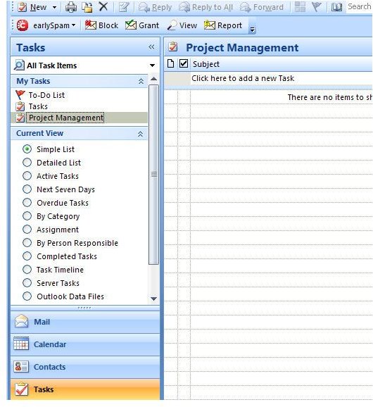 Project Management Tasks List