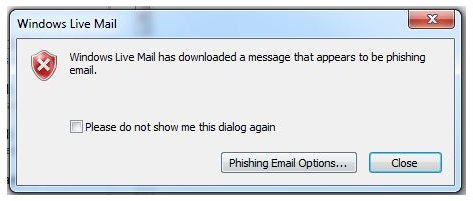 Anti-Phishing Using Windows Live Mail