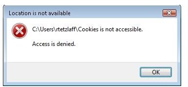 Why Can't I Access the Cookie Folder in Vista?
