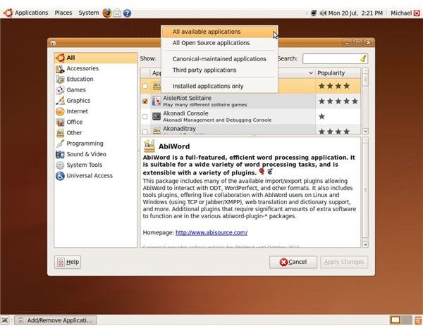 Ubuntu Linux: Default Software and Adding More