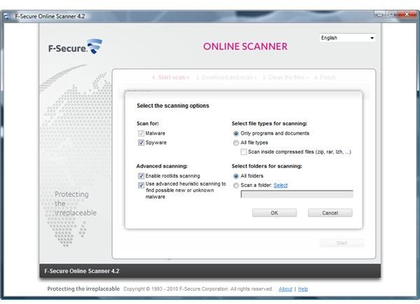 F-Secure Scan Options