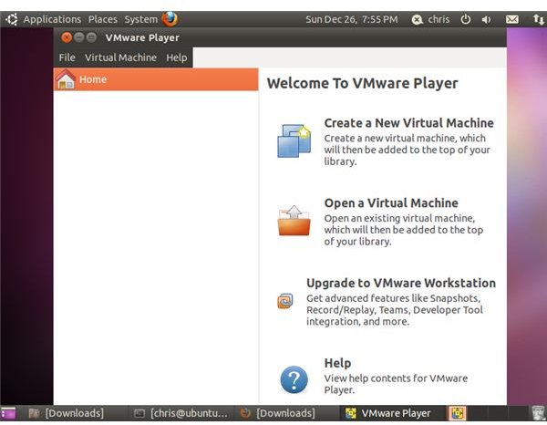 VMware Player running on Ubuntu 10.10