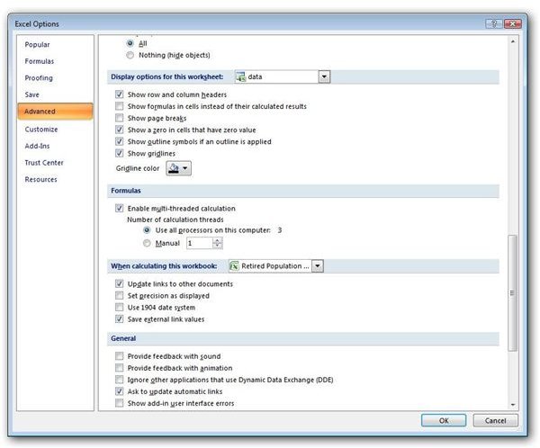 Enable Multi Threaded Calculation