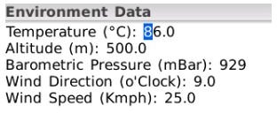 Ballistics free Environment Data