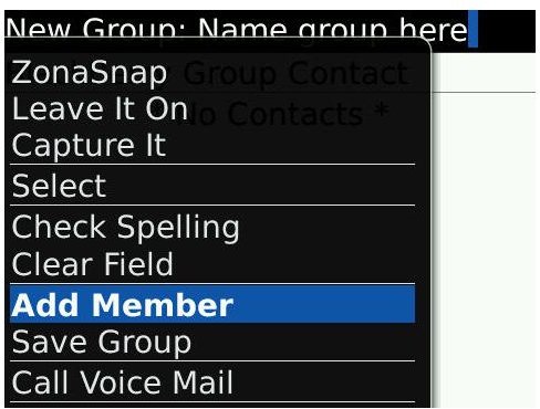 Blackberry Contact group member