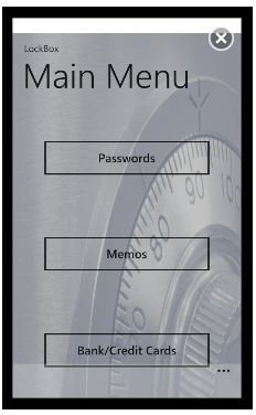 Lockbox Windows Phone 7 Password Manager