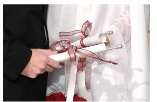 Wedding vows in the winter ice palace