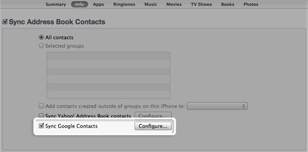 Sync contacts
