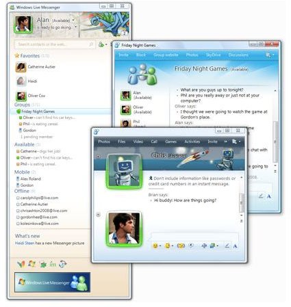 Windows Live Messenger - Drag and Drop File Share