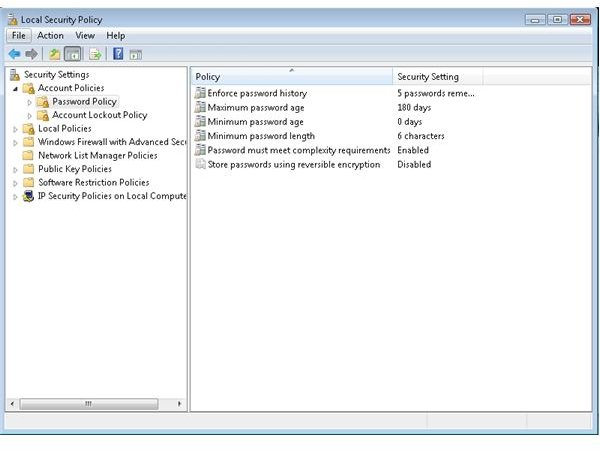 How to Configure the Windows Vista Password Policy