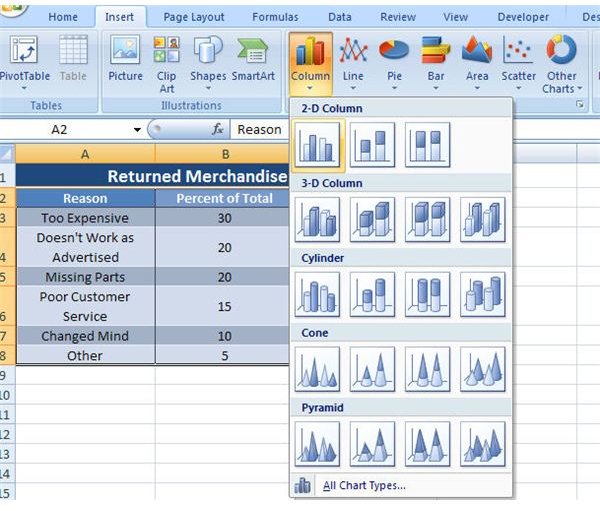 How Do I Make A Chart In Excel 2007