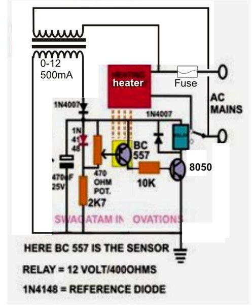 How to Build a Low Cost Temperature Controller? Simple ... refrigerator electrical schematic 