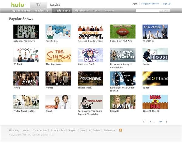 hulu most popular tv shows page