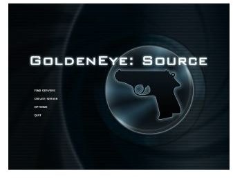 The Goldeneye: Source intro screen