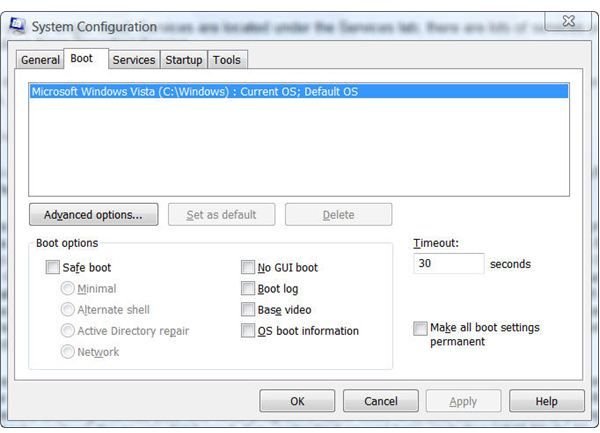 Cleanup the Windows Boot Process Using the System Configuration Utility in XP & Vista