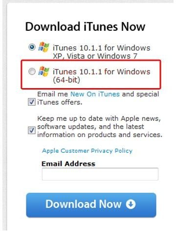 itunes 64 bit installer