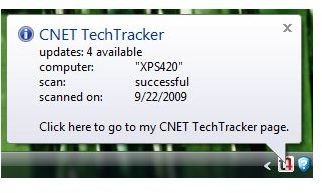 TechTracker Notification on Updates