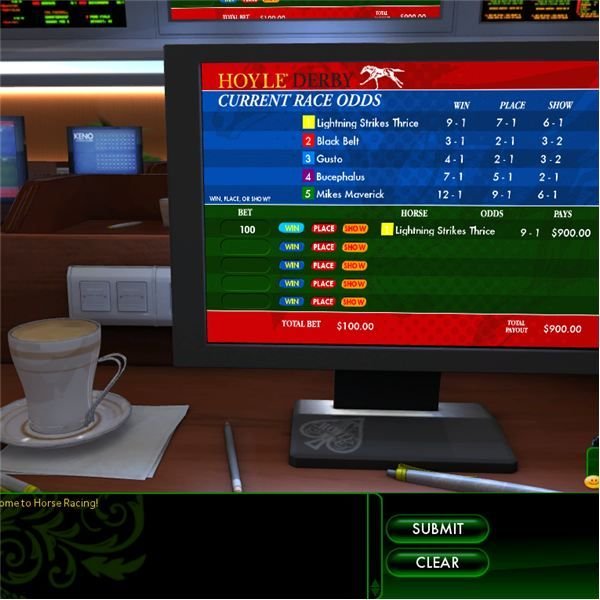 Horse racing lounge.