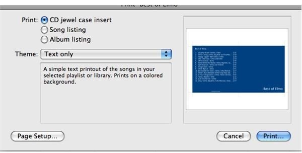 Print Jewel Case Inserts In iTunes