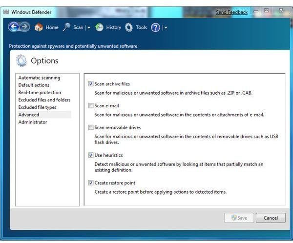 Windows Defender in Windows 7