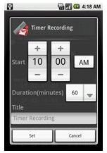 Voice Recorder Time Set Option For Android