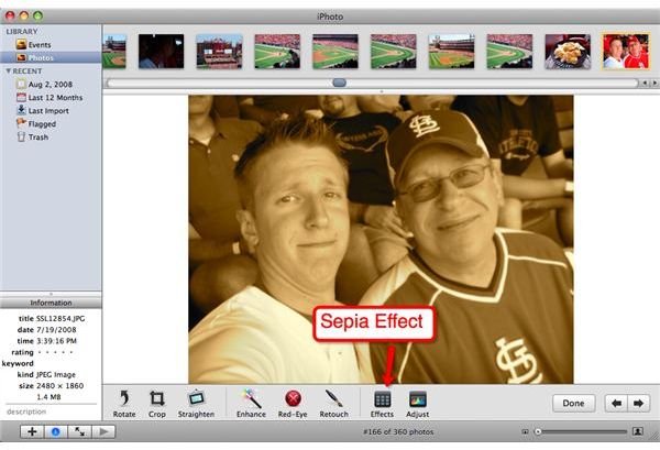 edit photos in iphoto