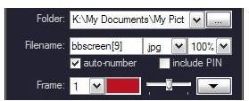 File save configuration items