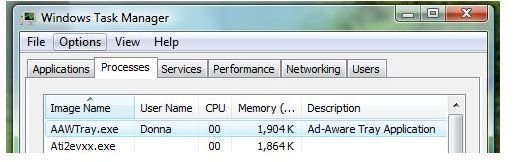 Ad-Aware&rsquo;s Memory Usage