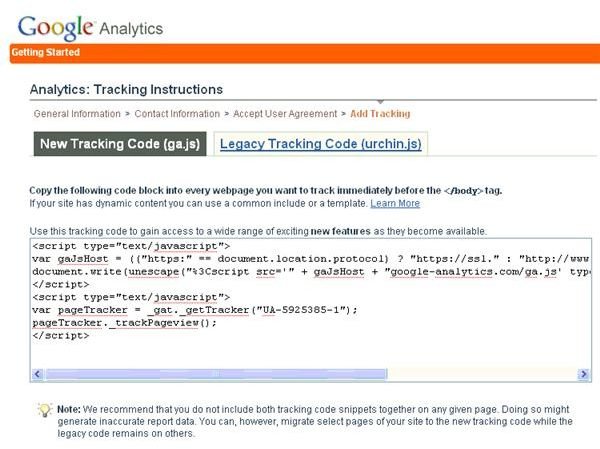 Google Analytics TC