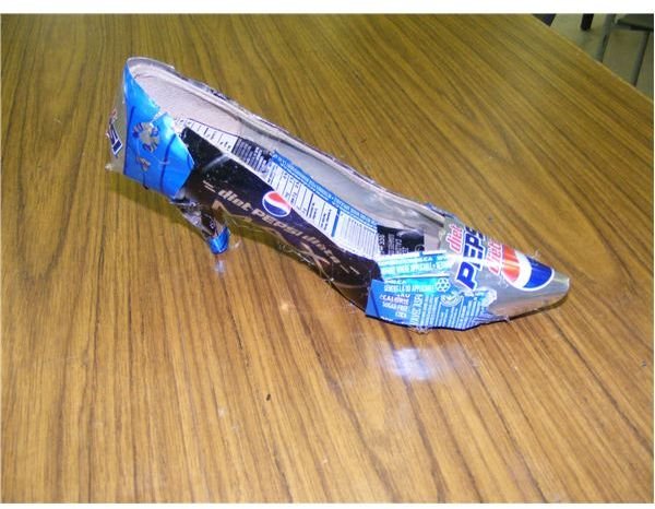 Pepsi covered shoe