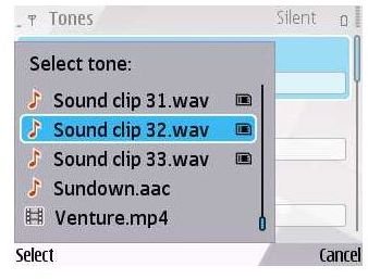 Nokia Ringtone Selector