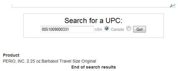 UPC Code Search: UPC Machine