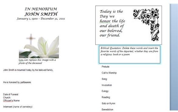 Publishing an Obituary With Design, Ideas and MS Word Format
