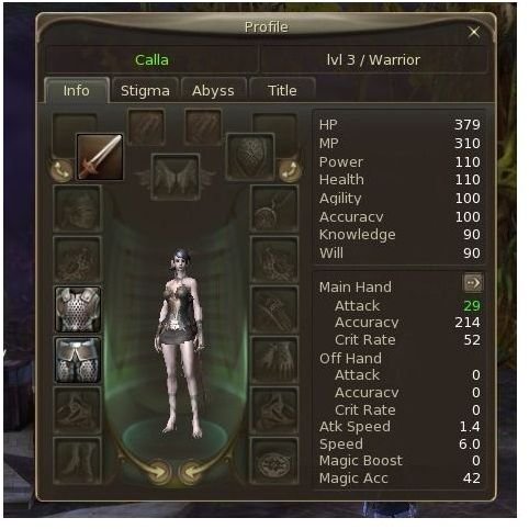 Aion Stats and Attributes Part I