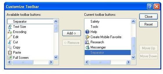 How to add zoom tool to Microsoft Internet Explorer toolbar