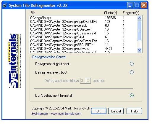 PageDefrag - Optimizing Windows System Performance