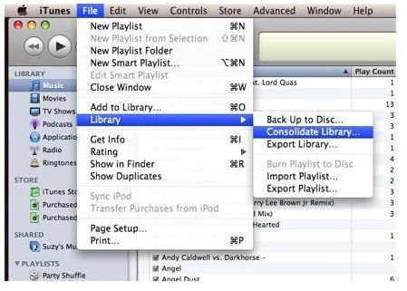 create new itunes library