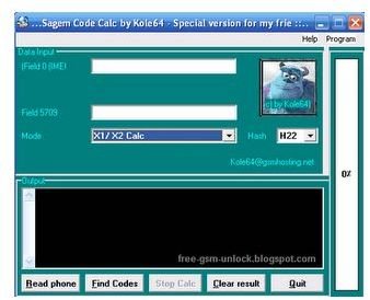 Sagem code calc