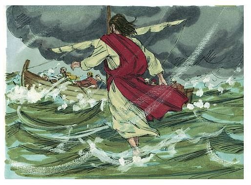 Spring Bible Craft for Preschool: Jesus Walks on Water