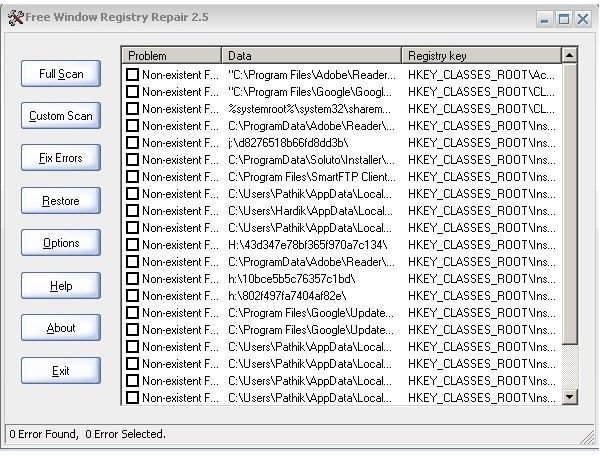 windows 7 emergency registry repair tool free