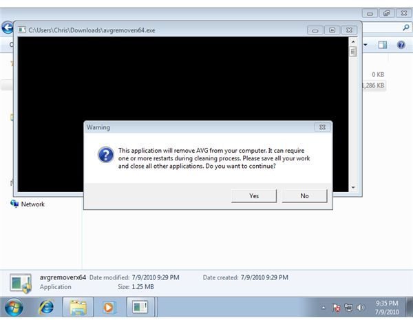 AVG Remover completely removing AVG on Windows 7