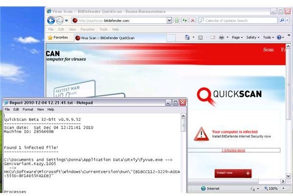 BitDefender Quick Scan Detects Zeus Trojan but removal is not an option