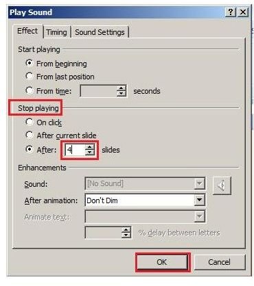 Step Two B - Ending Your Music in PowerPoint