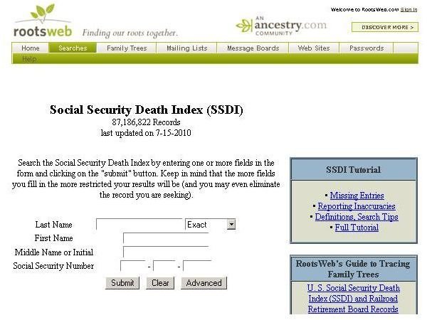 public records social security number