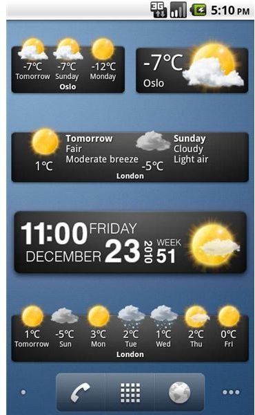 Weather Widgets Android App